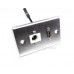 Placa Tapa HDMI 1.4 (4K + Ethernet + 3D ready) pigtail + TOSLINK Acero Inoxidable Grado Alimenticio